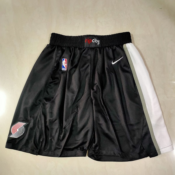 Men NBA Portland Trail Blazers Black Shorts 0416->san antonio spurs->NBA Jersey